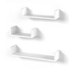 WANDREGAL Weiß 60 x 10 cm 3er Set - Weiß, Holzwerkstoff (60/10/15cm) - Vicco