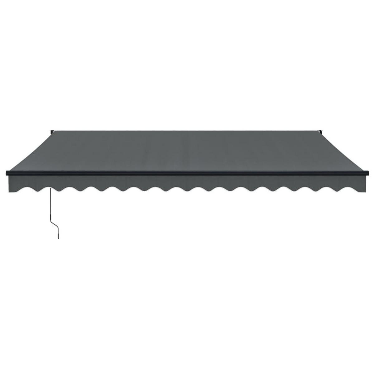 ELEKTRISCHE Markise mit Kurbel Anthrazit 4,5x3 m - Anthrazit, Textil (450/150/300cm) - furnicato