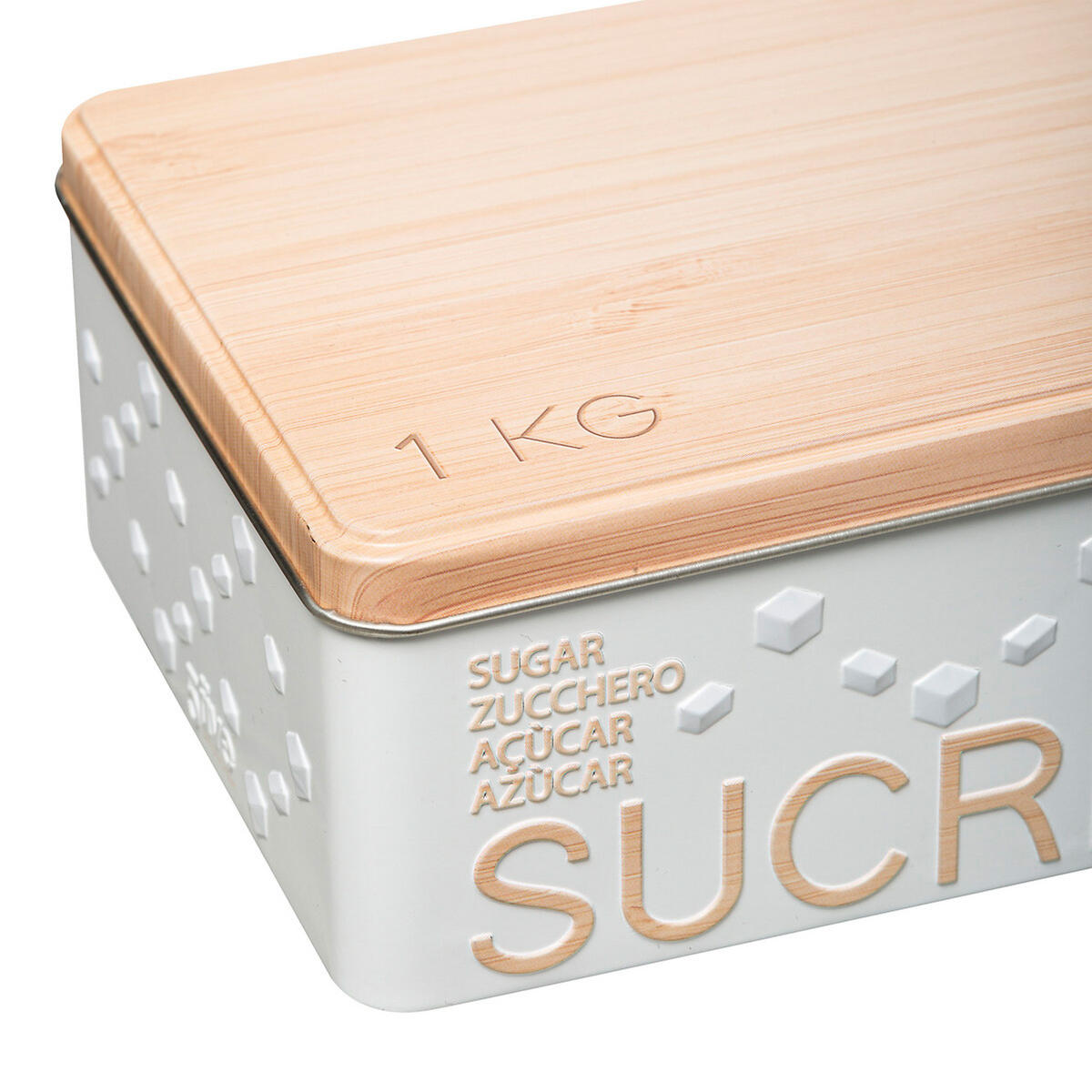 WÜRFELZUCKERDOSE Scandinave Nature, Weißblech, Weiß, 1 kg - Weiß, Metall (20/6.5cm) - 5five Simply Smart