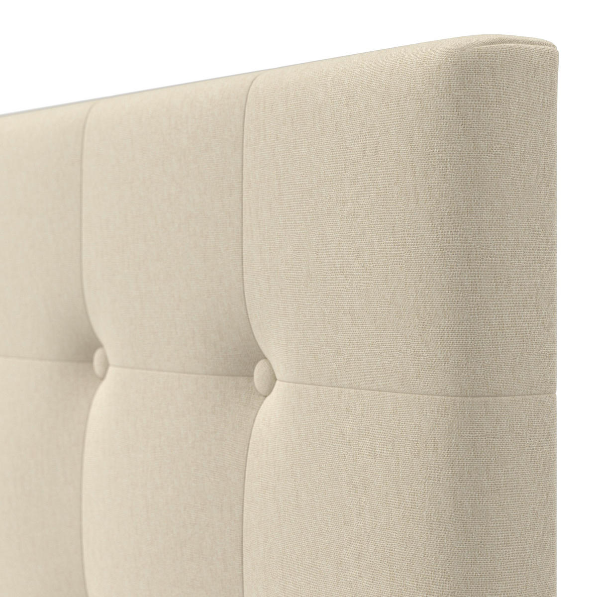 POLSTERBETT Frederico Creme ca. 180 / 200 cm - Creme, Textil - Bessagi Home