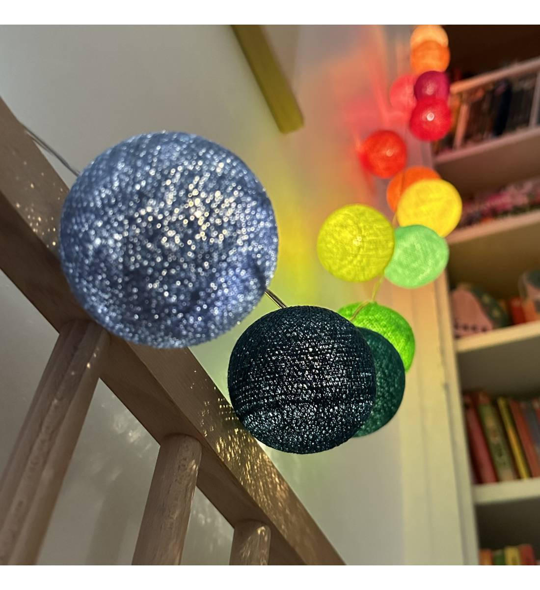 LICHTERKETTE LED Boxen - Rainbow - Mehrfarbig - Rot, Textil (165cm) - La case du cousin paul