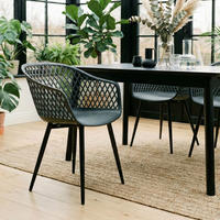 GARTENSTUHL MADEIRA 4ER-SET - Schwarz, Textil (61/80/57cm) - IDIMEX