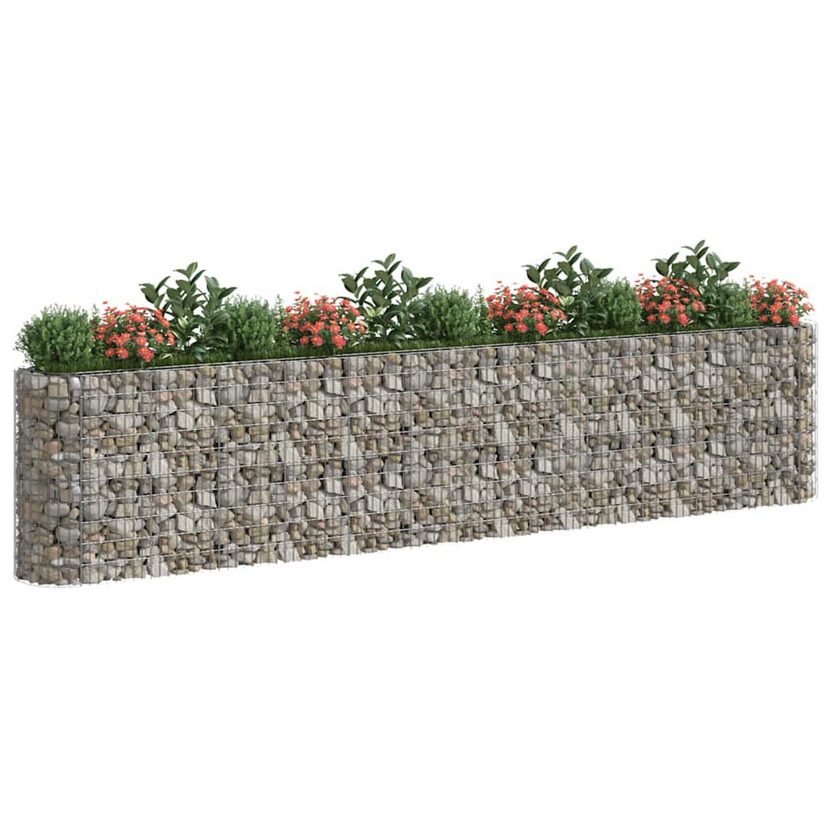 GABIONEN-HOCHBEET Verzinktes Eisen 470x50x100 cm - Silberfarben, Metall (470/100/50cm)