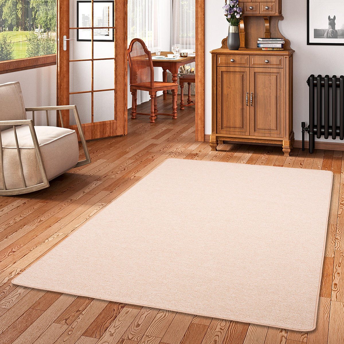 FEINSCHLINGEN VELOUR TEPPICH STRONG - Sandfarben, Textil (200/250cm) - Snapstyle