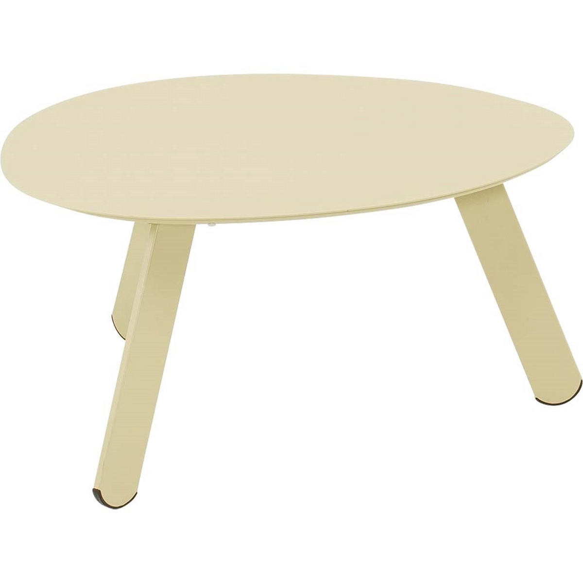 BEISTELLTISCH Tiki - Beige - 55/46/28 cm - Beige, Metall (55/46/28cm) - Lesli Living