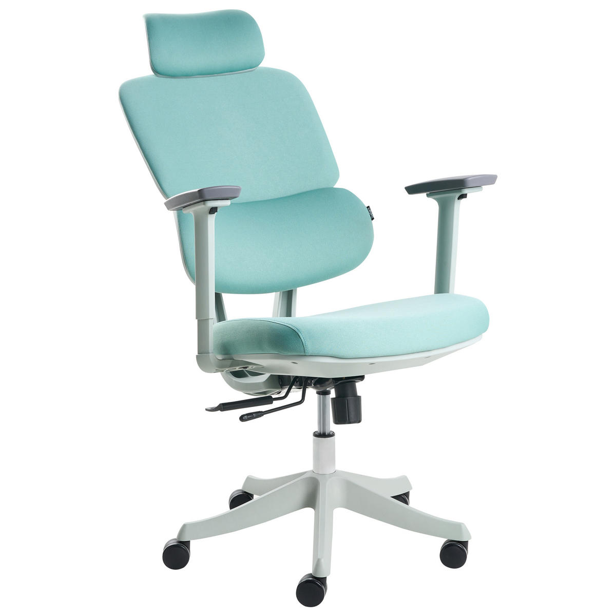 BÜROSTUHL Stoff Blaugrün Viscount - Jadegrün, Textil (50/121/63cm) - Beliani