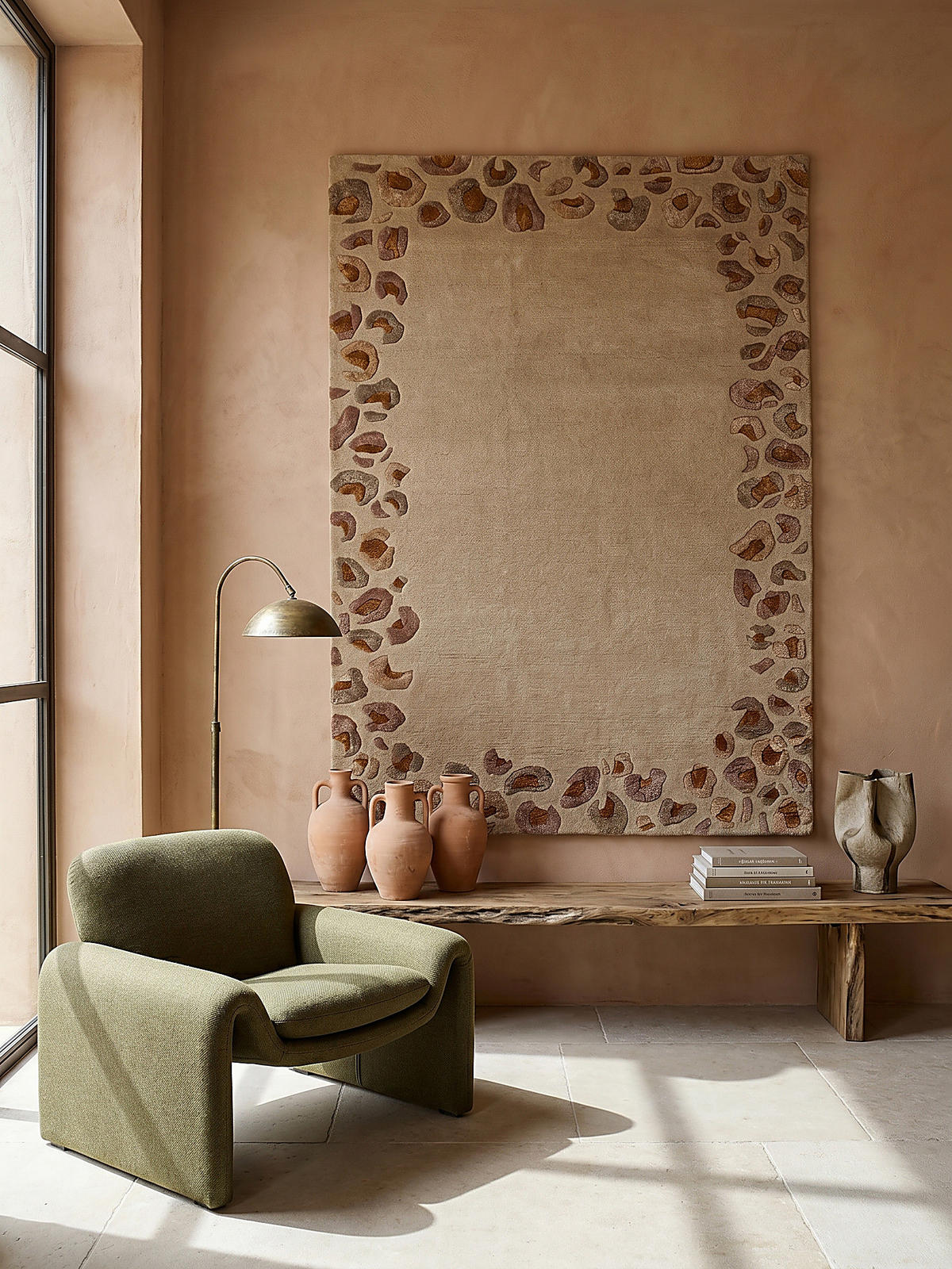 VISKOSETEPPICH SABLE, mit Tier-Motiv, Natur, 140 x 200 cm - Beige, Textil (140/200cm) - KADIMA DESIGN