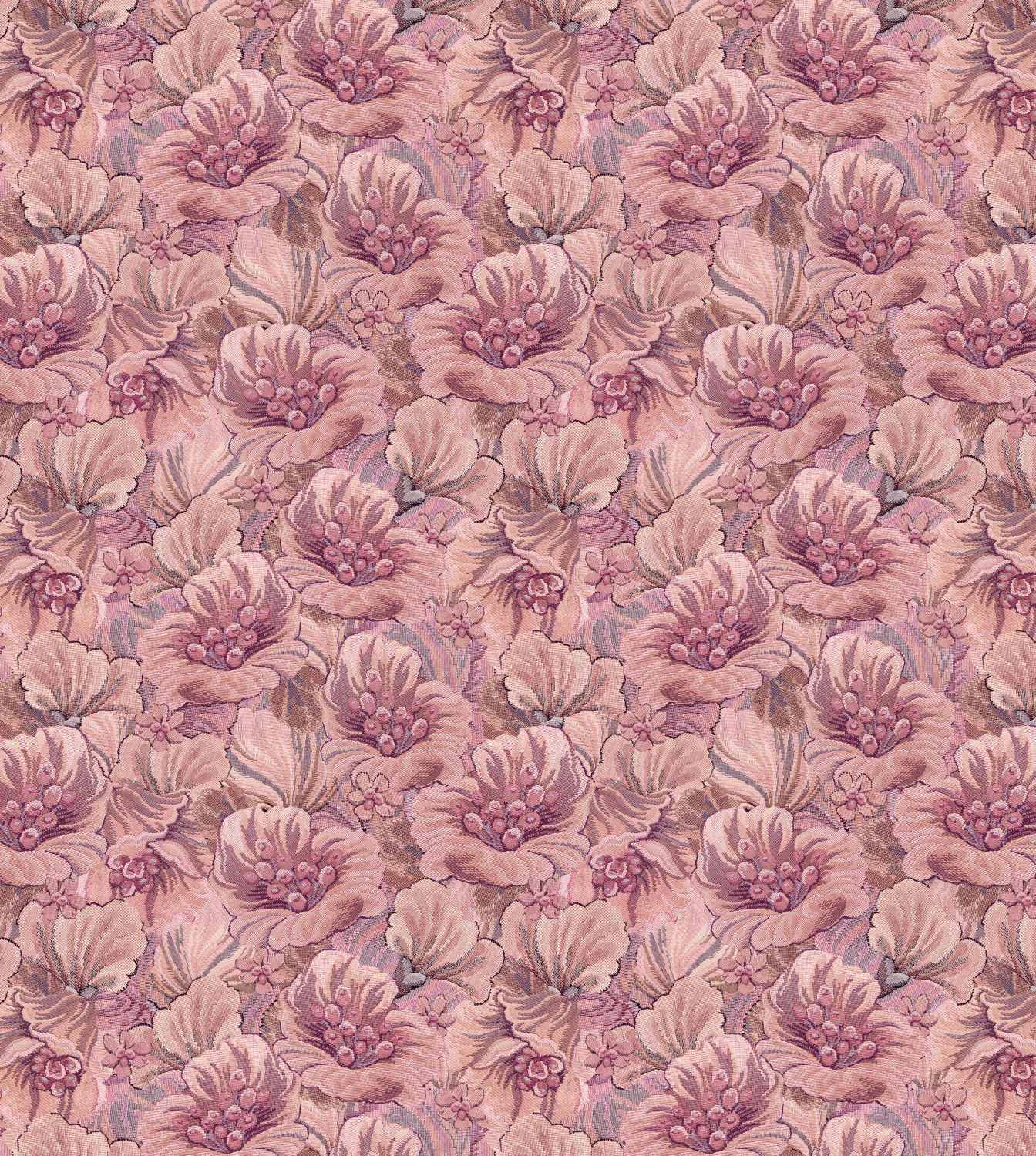 FOTOTAPETE gesticktes Blumenmuster 2.5 x 2.79 m - Pink, Papier (250/279cm) - ESTAhome