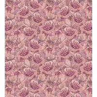 FOTOTAPETE gesticktes Blumenmuster 2.5 x 2.79 m - Pink, Papier (250/279cm) - ESTAhome