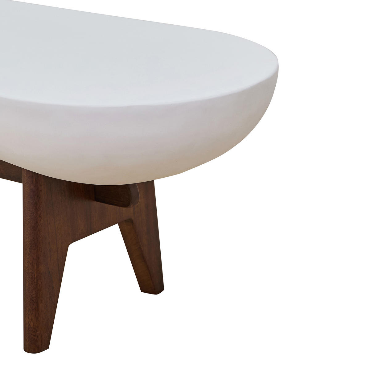 COUCHTISCH Rund Weiß 50 X 110 X 43 cm - Weiß, Metall (110/50/43cm) - Nordlys