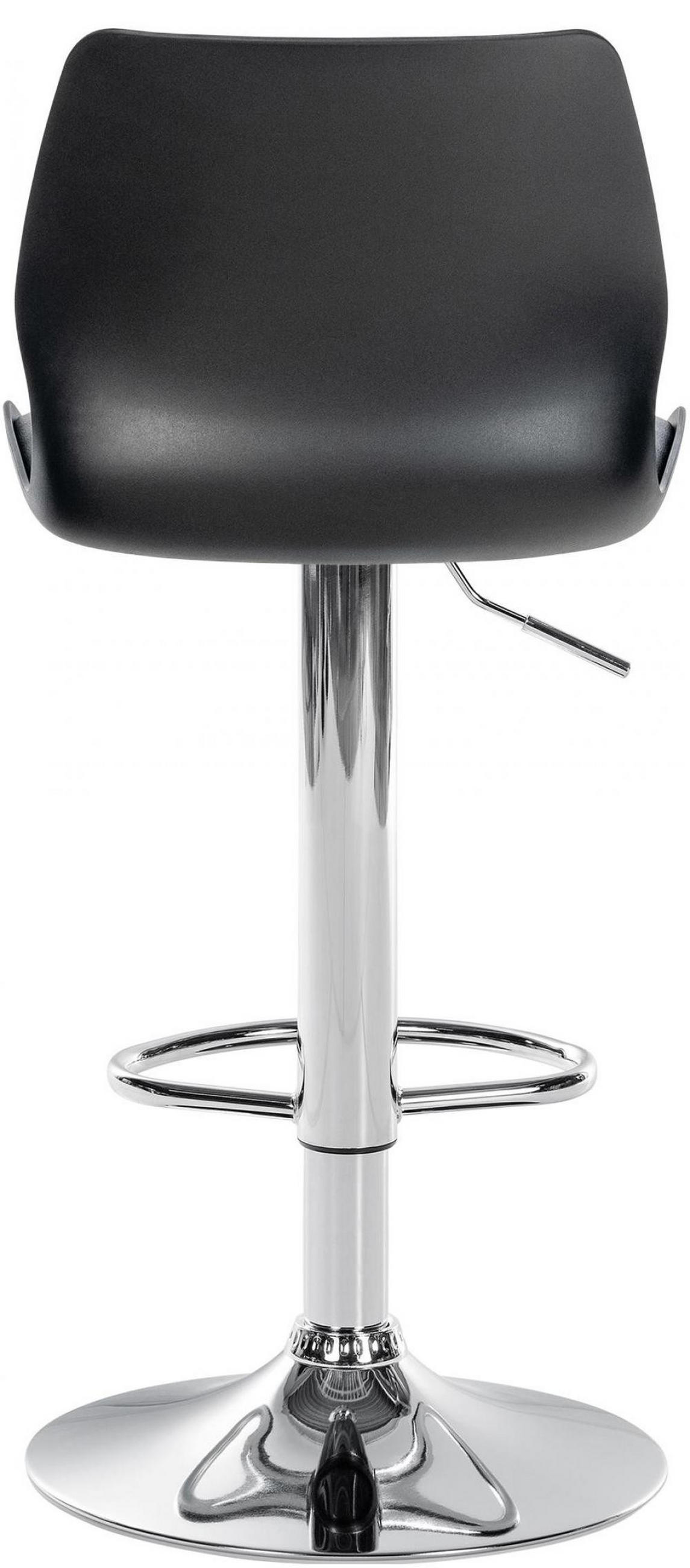 BARHOCKER Kunststoff schwarz - Chromfarben/Schwarz, Kunststoff/Textil (39/82/42cm) - CLP