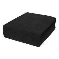 SPANNBETTLAKEN 160/200 cm, Frottee Elastisch 100 % Baumwolle Schwarz - Schwarz, Textil (160/200cm) - Best For Home