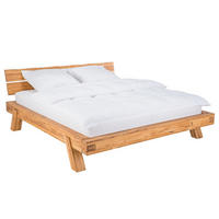 MASSIVHOLZBETT - Eichefarben, Holz (180/200cm) - home24