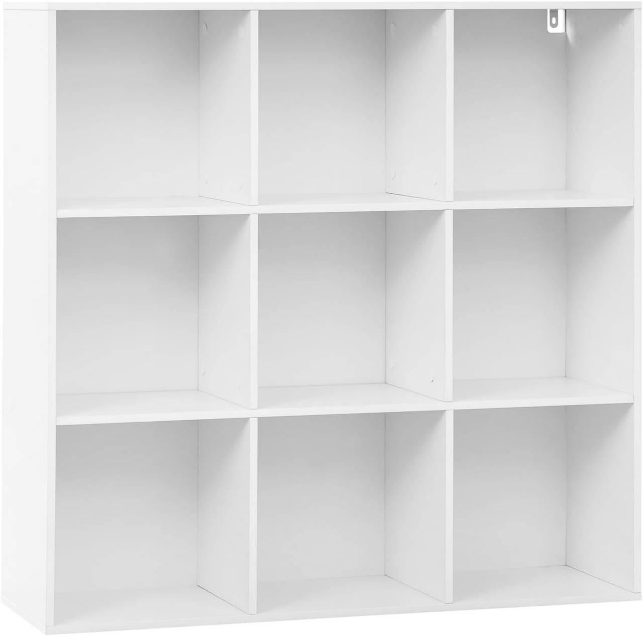 REGAL Bücherregal mit 9 Fächern, Standregal, Weiß - Weiß, Holzwerkstoff (94/93/29.5cm) - Woltu