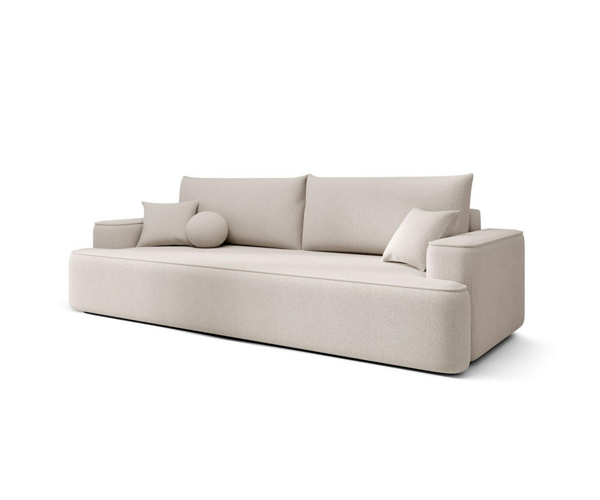 SOFA mit Schlaffunktion FIGO Curio 02 - Creme, Textil (250/75/150cm) - Bedante