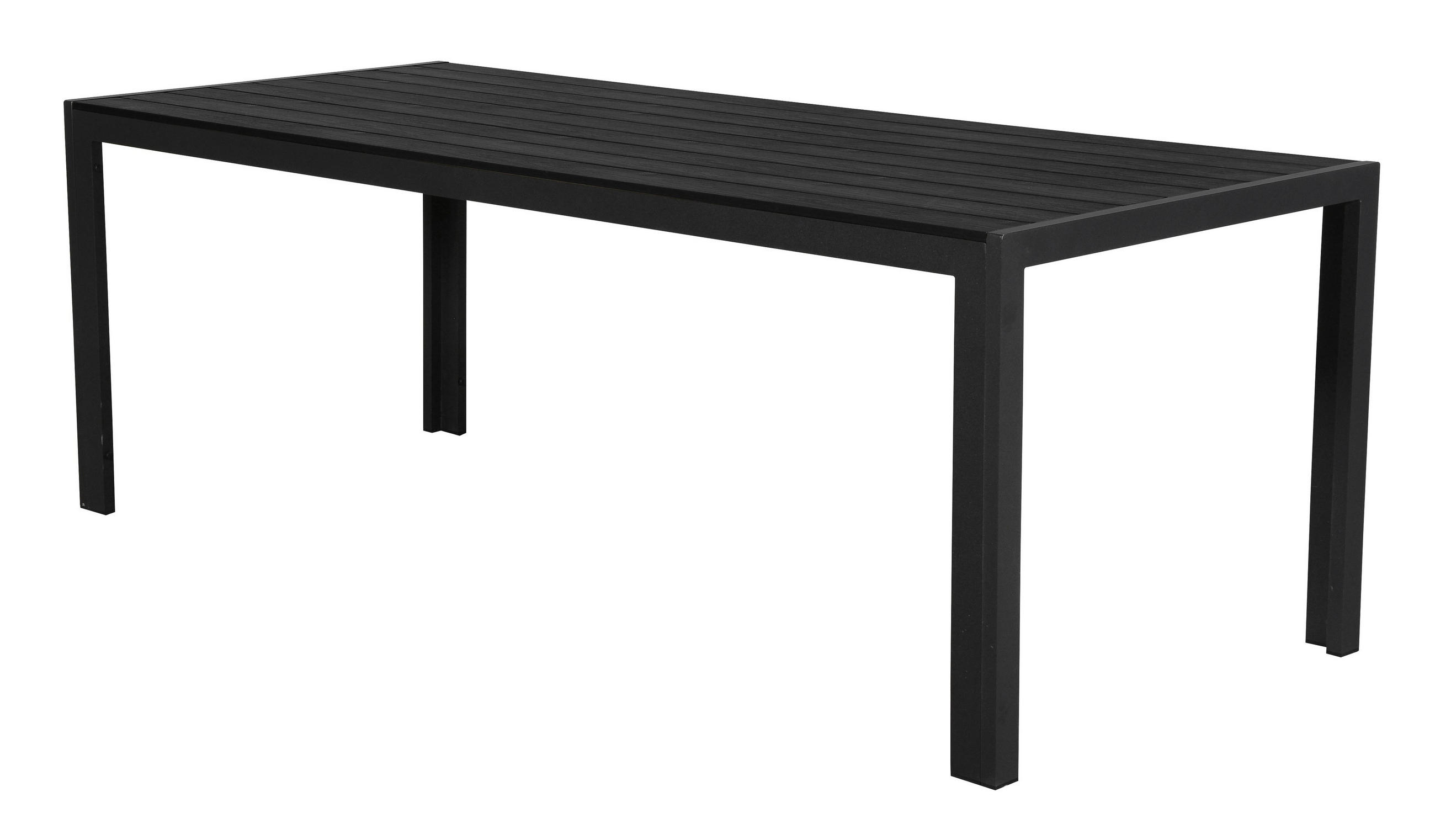 GARTENTISCH Schwarz - Schwarz, Holzwerkstoff (90/205/75cm) - ebuy24