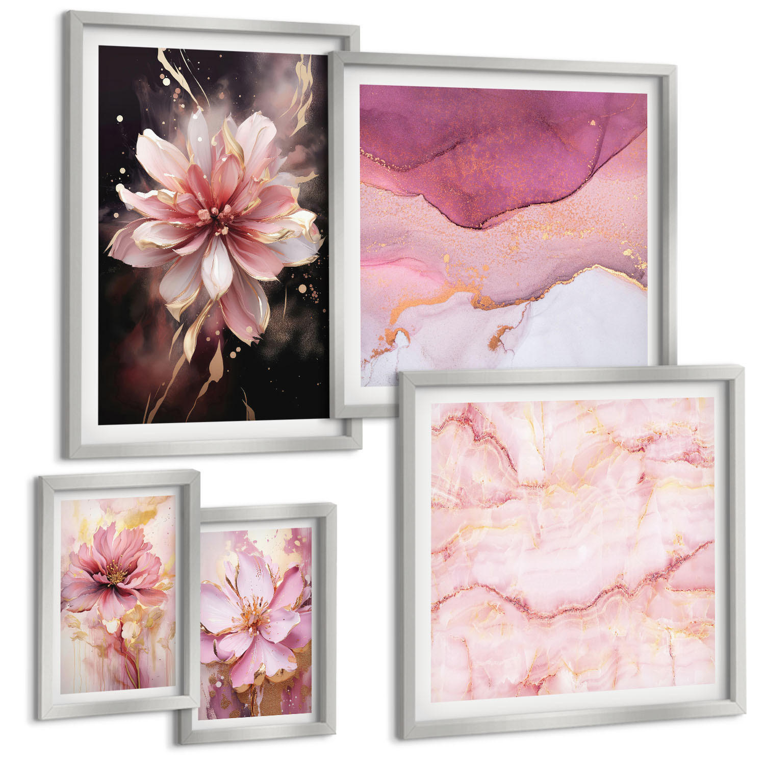 Tulup Bilder Silber 40x60 cm