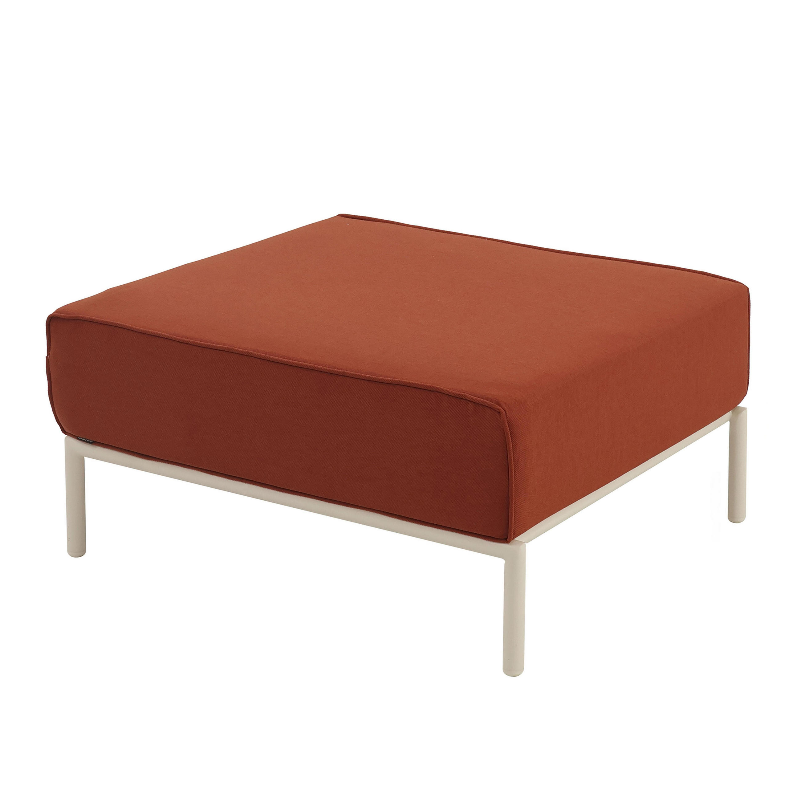 HOCKER, Terrakotta - Orange, Textil (72/38/77cm) - Oviala