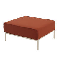 HOCKER, Terrakotta - Orange, Textil (72/38/77cm) - Oviala