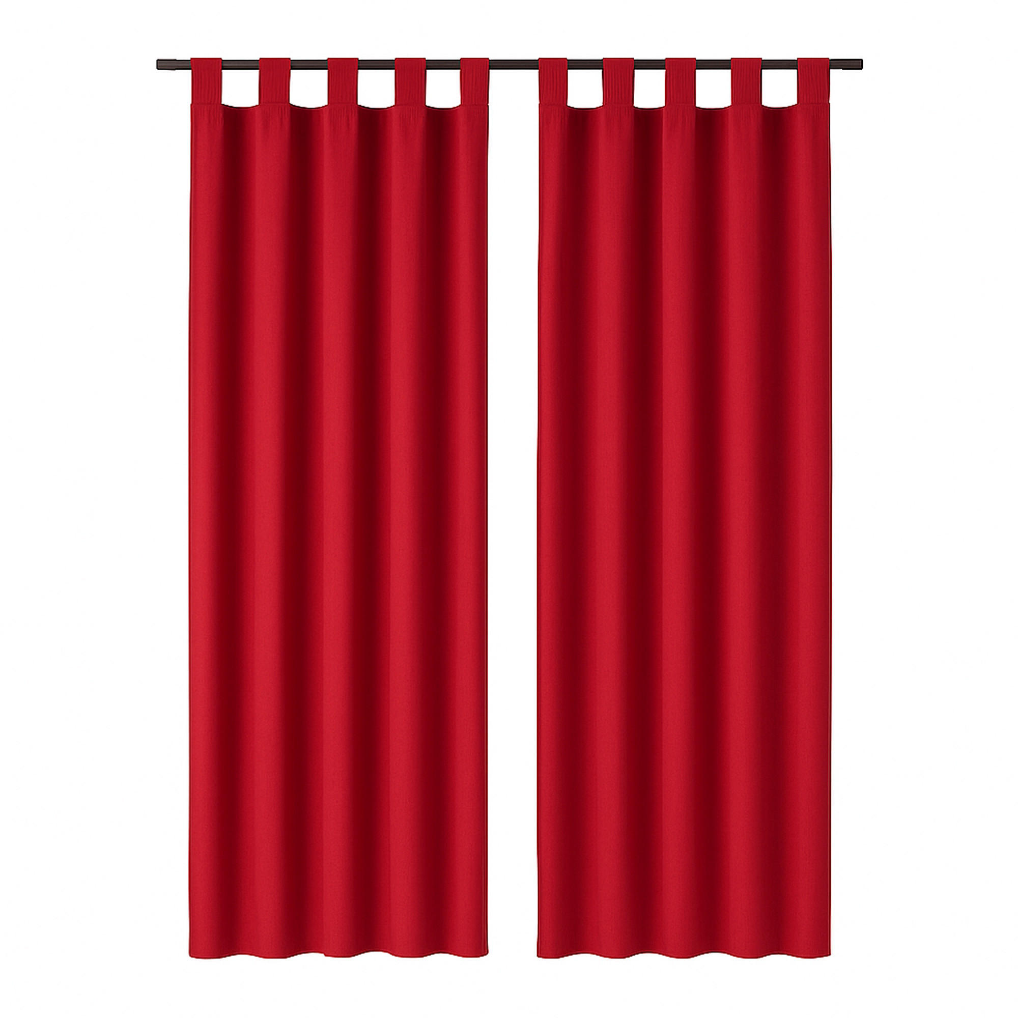 SCHLAUFENSCHAL blickdicht 140x225 cm Rot 2er-Pack - Rot, Textil (140/225cm)