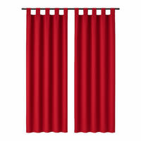 SCHLAUFENSCHAL blickdicht 140x225 cm Rot 2er-Pack - Rot, Textil (140/225cm)