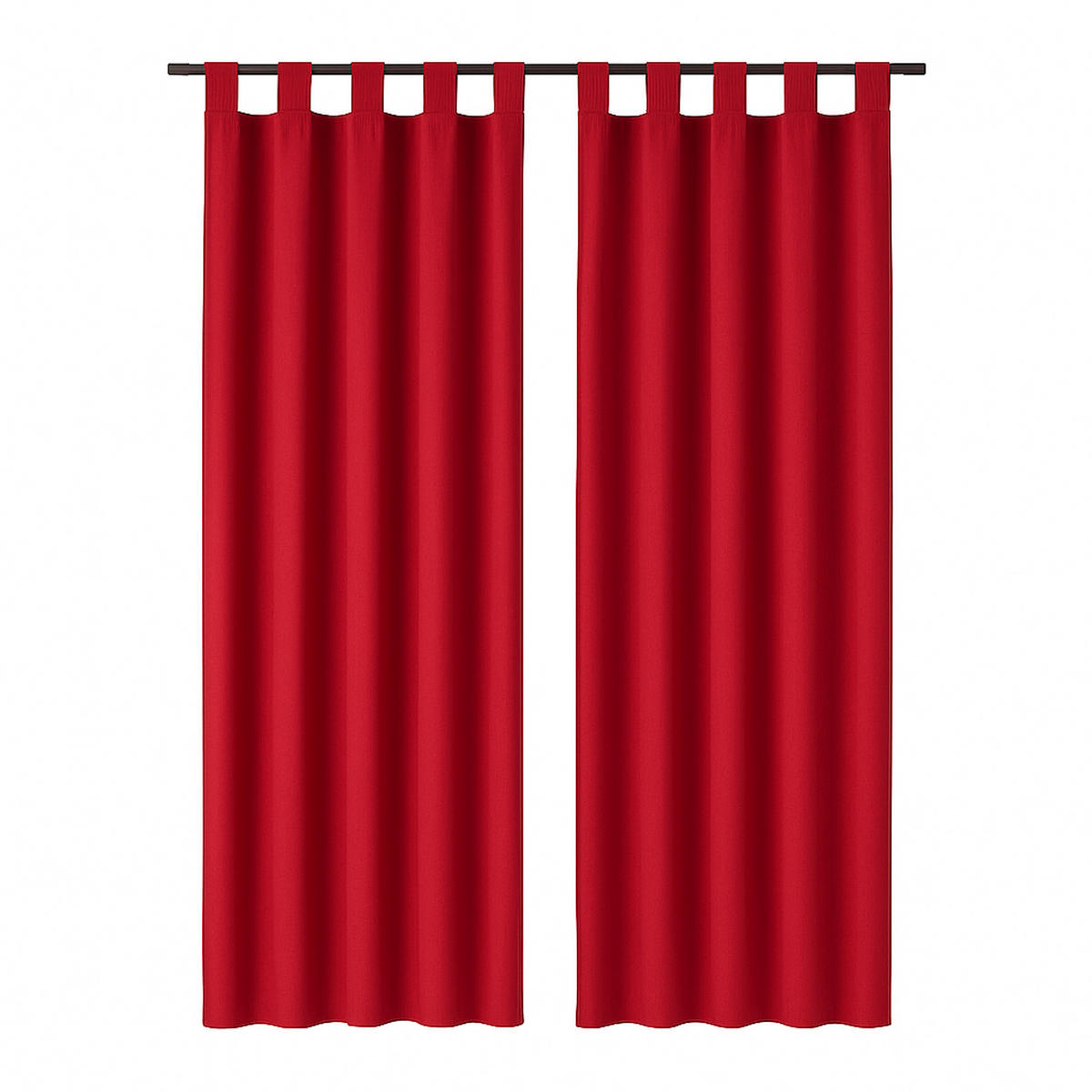 SCHLAUFENSCHAL blickdicht 140x225 cm Rot 2er-Pack - Rot, Textil (140/225cm)