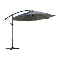AMPELSCHIRM Grau 300/300/245 cm - Grau, Metall (300/300cm) - Mobili Rebecca