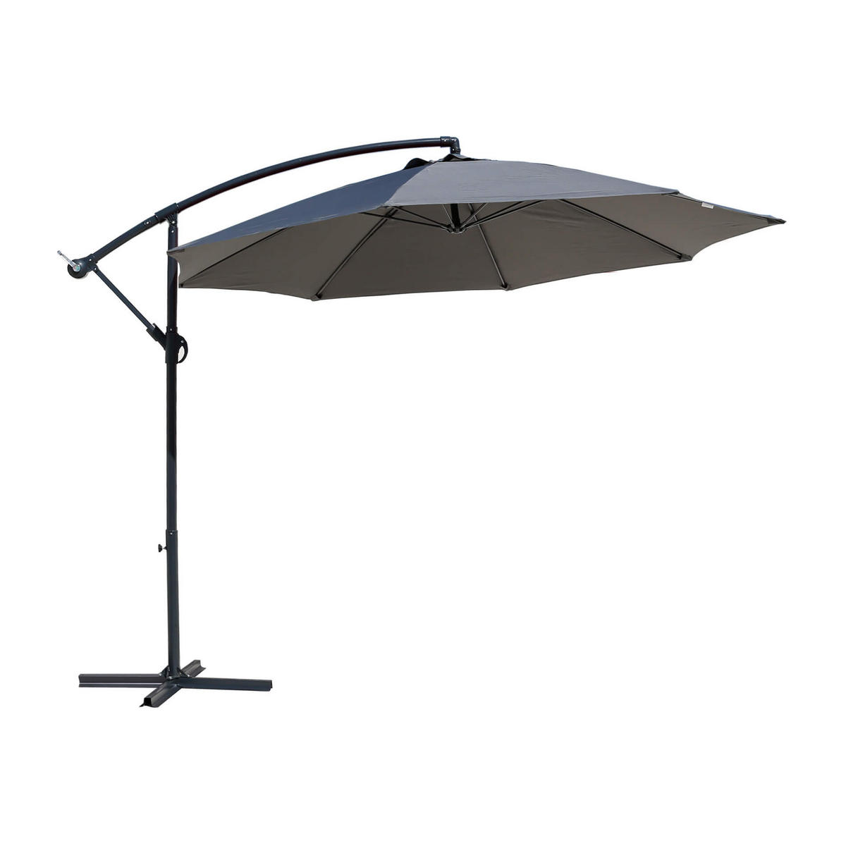 AMPELSCHIRM Grau 300/300/245 cm - Grau, Metall (300/300cm) - Mobili Rebecca