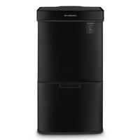 RECYCLINGMÜLLEIMER 69L, 2 x 11L 1 x 47L Behälter black edition N°1015 - Schwarz, Metall (42/83/31cm) - Les Collectors