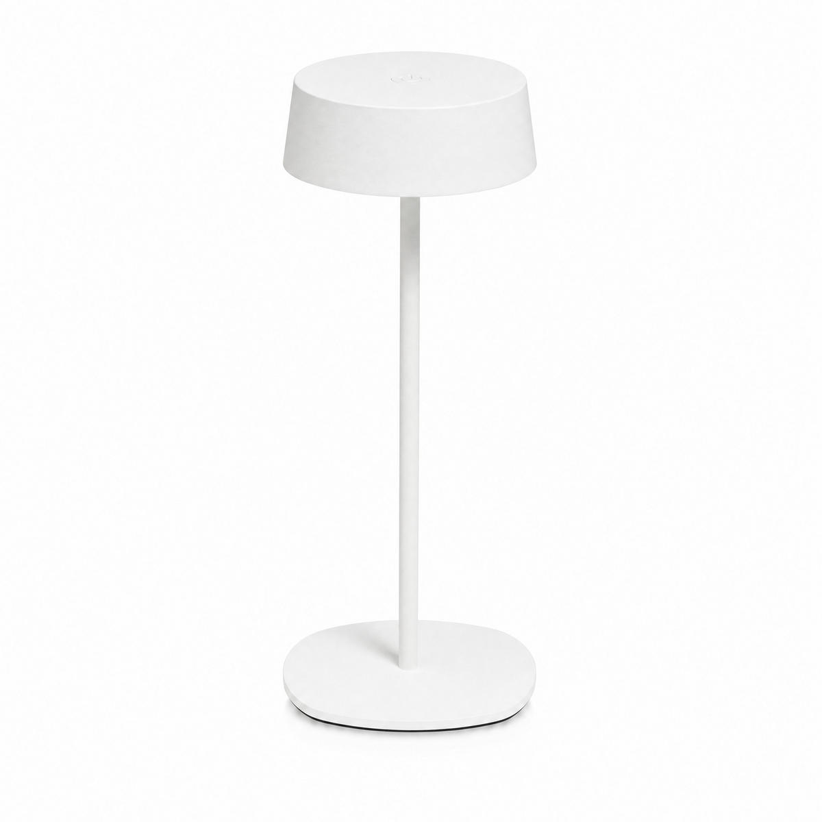 LED-TISCHLEUCHTE - dimmbar, kabellos, IP54, Metallgehäuse, für Innen- und Außenbereich, weiß, höhenverstellbar - Weiß, Metall (13.5/13.5/36cm) - Northpoint