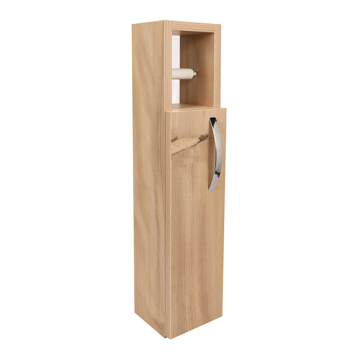 BADEZIMMERSCHRANK Årjäng - Braun, Holzwerkstoff (15/65/12cm) - [en.casa]