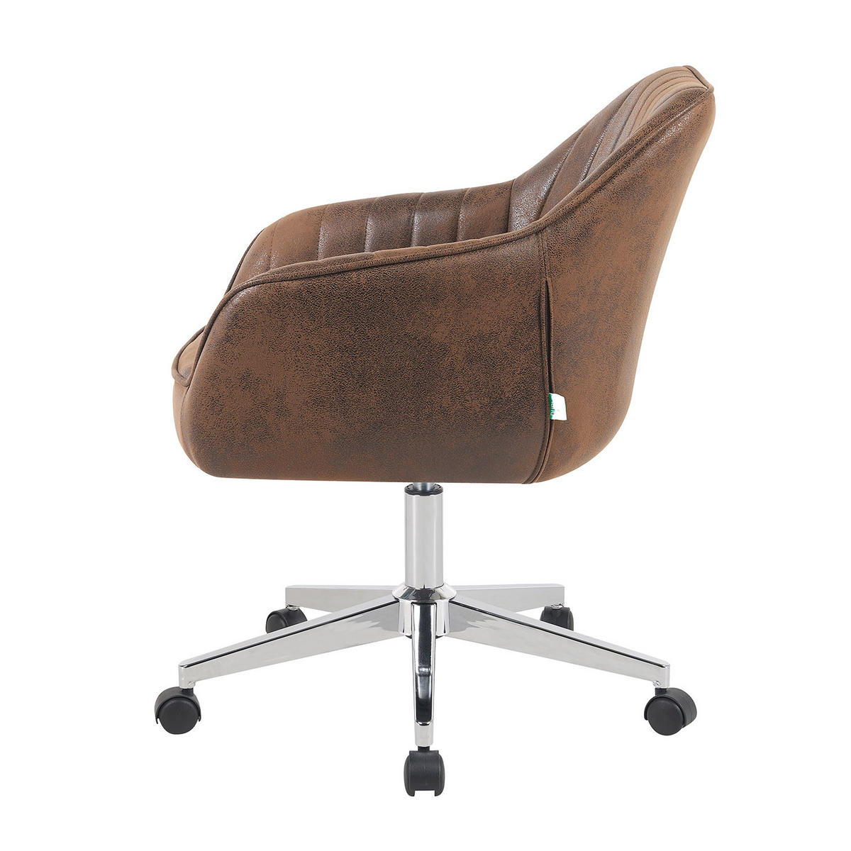 BÜROSTUHL Mika-Noel 2er-Set - Chromfarben/Braun, Textil/Metall (60/79/61cm) - DUBI Möbel