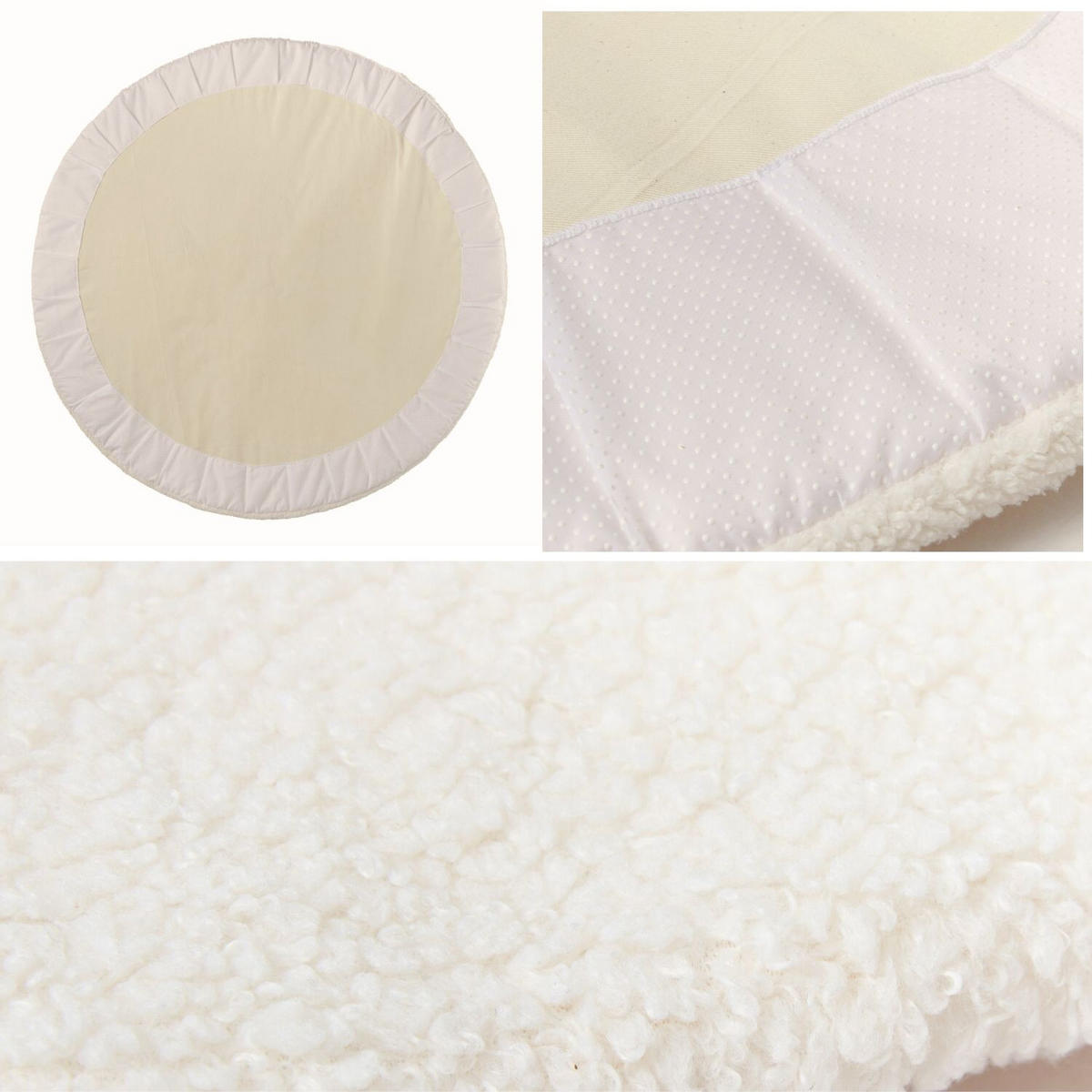 KRABBELDECKE Kinderteppich Teddy 2 in 1 - Naturfarben, Textil (100/100cm) - nordic coast company