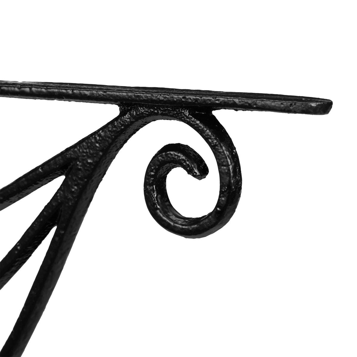 2XKONZOLY na regály - čierna, kov (4/23.5/18cm) - Relaxdays