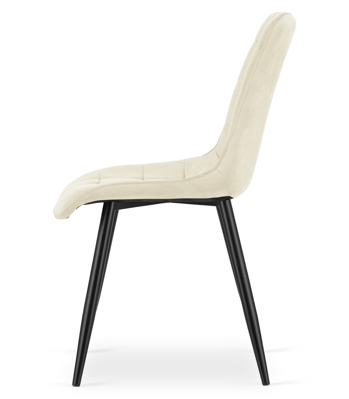 STUHL Beige 49x60 cm SPLIT Samtbezug - Schwarz, Metall (49/59/60cm)