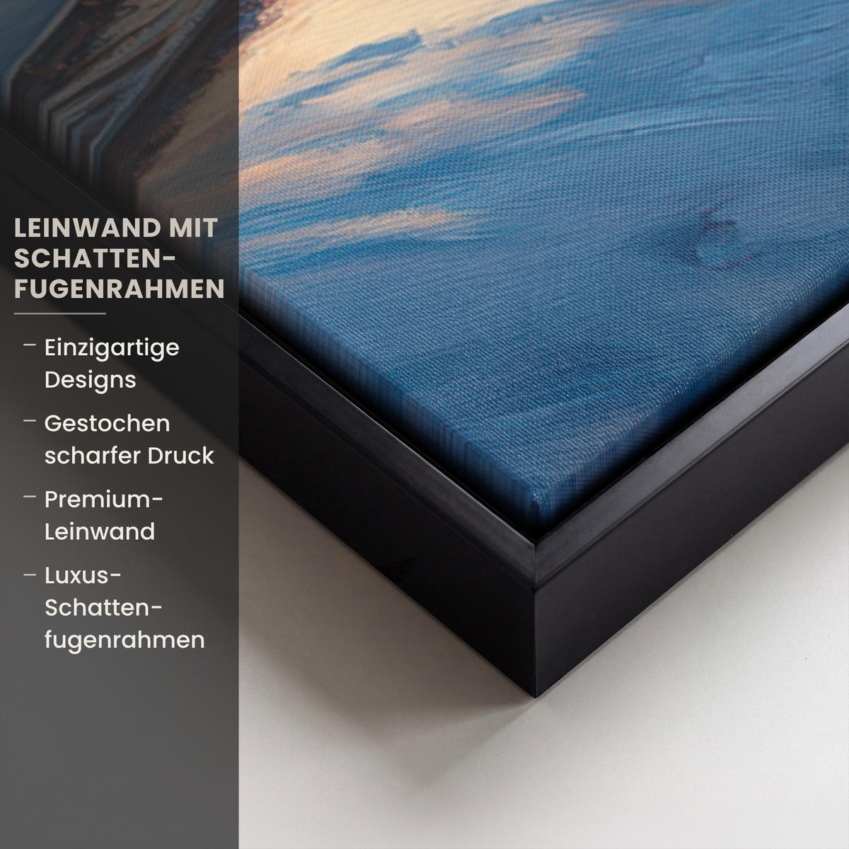 LEINWAND Bilder mit Rahmen - Zug - Weihnachten - Schnee - Weihnachtszug - 60x90 - Anthrazit, Textil (60/90cm) - MuchoWow