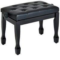 KLAVIERHOCKER Klavierbank höhenverstellbar Üben von Musikinstrumenten Hocker - Schwarz, Holz (35/55/64cm) - HOMCOM