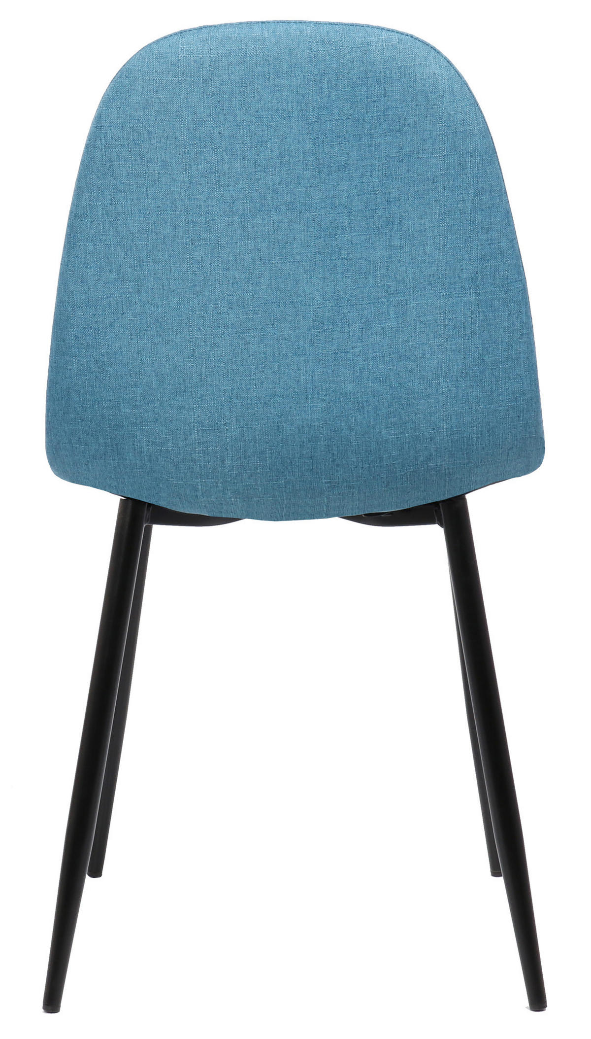 STUHL 4er Set Stoff Blau - Blau/Schwarz, Textil/Metall (44/88/51cm) - CLP