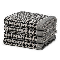 HANDTUCH Brooklyn Glencheck 4er-Set - Schwarz, Textil (50/100cm) - MÖVE
