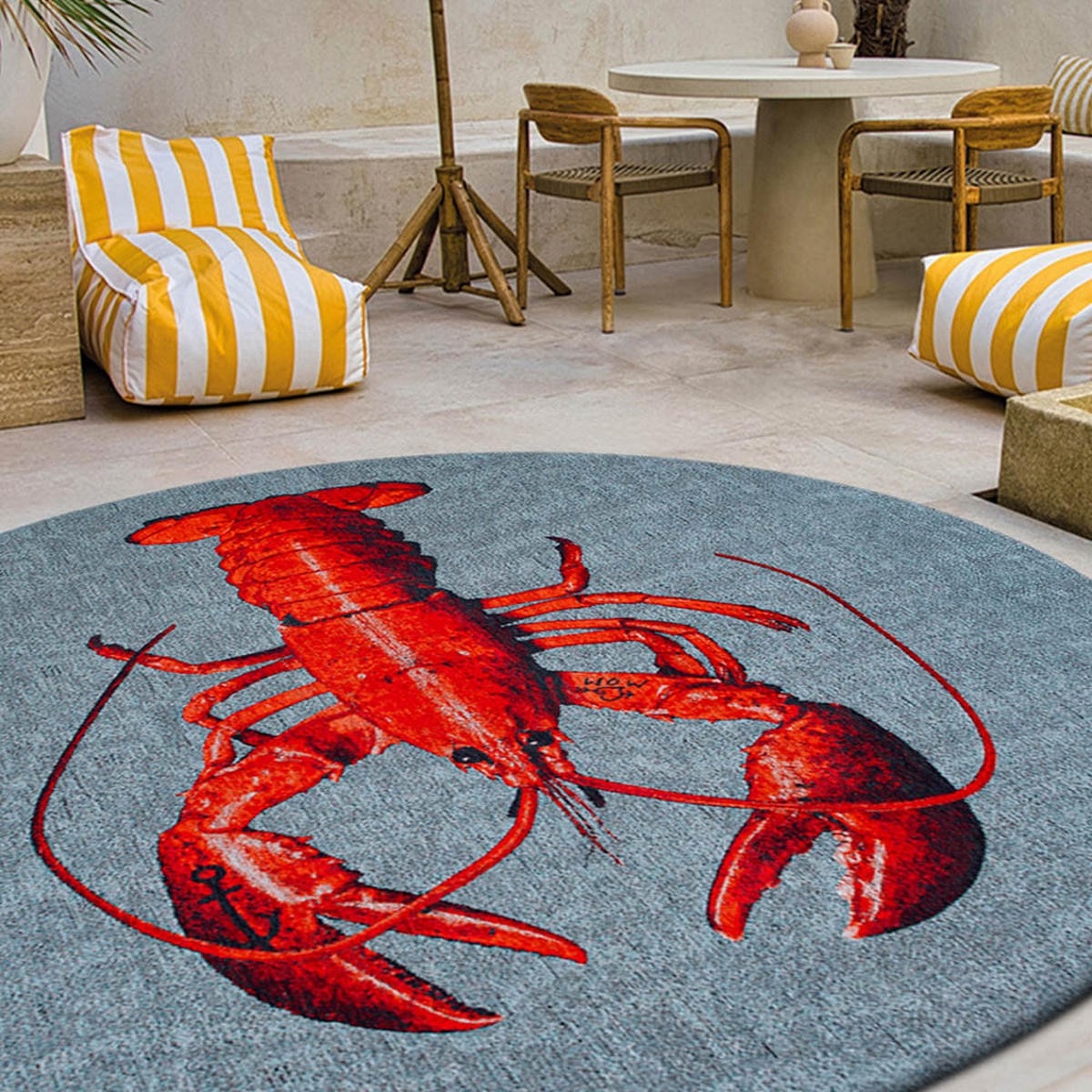 TEPPICH Steam Red Pop Lobster 240/240 cm - Grau, Kunststoff/Textil (240/240cm) - Louis De Poortere
