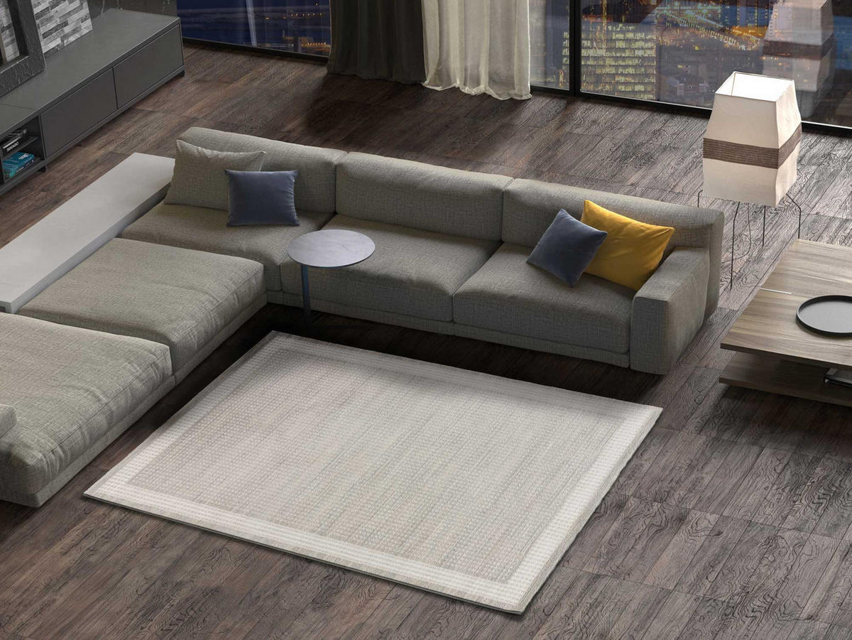 WEBTEPPICH Creme Hl-Border 200/300 cm - Creme, Naturmaterialien/Textil (200/300cm) - Atticgo