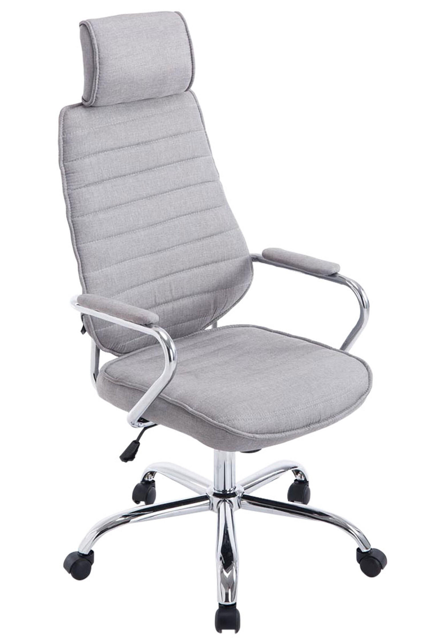BÜROSTUHL Rocket Stoff Hellgrau - Grau, Textil/Metall (60/128/67cm) - TPFLiving