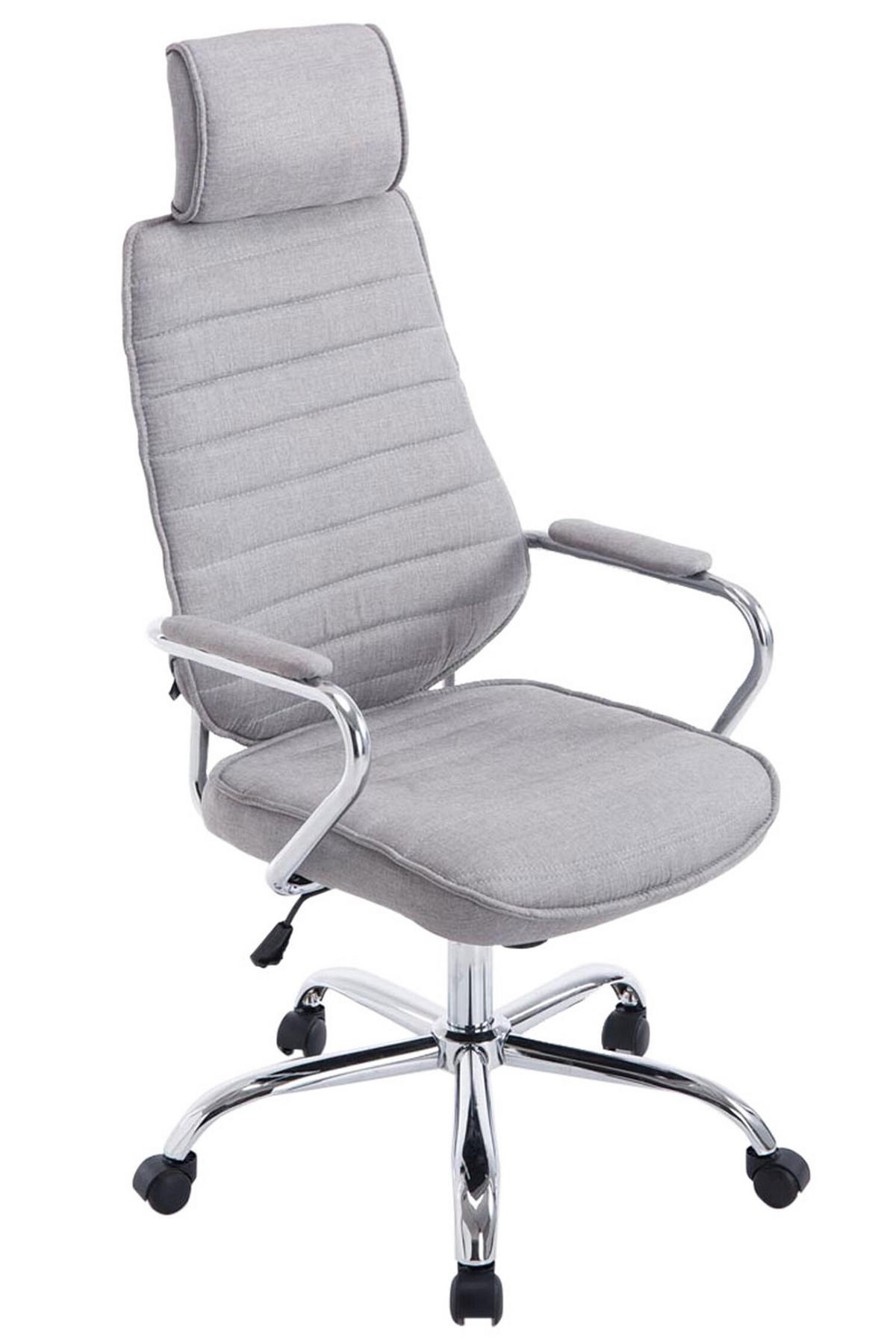 BÜROSTUHL Rocket Stoff Hellgrau - Grau, Textil/Metall (60/128/67cm) - TPFLiving