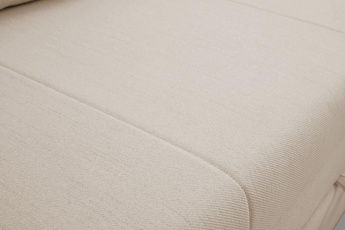 SCHLAFSOFA Diego hellbeige - Ecru/Schwarz, Kunststoff/Textil (221/90/91cm) - Selsey