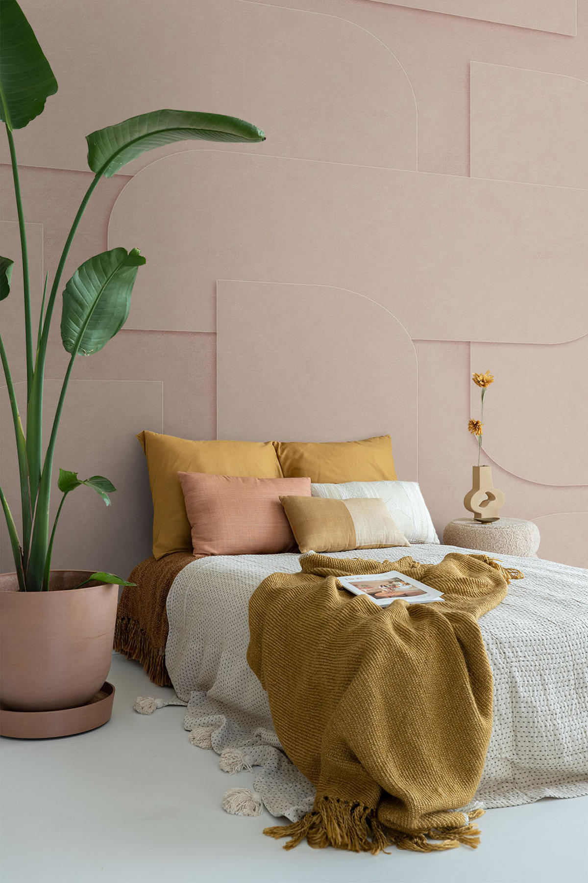 FOTOTAPETE 3D Muster 300 x 279 cm - Pink, Papier (300/279cm) - ESTAhome