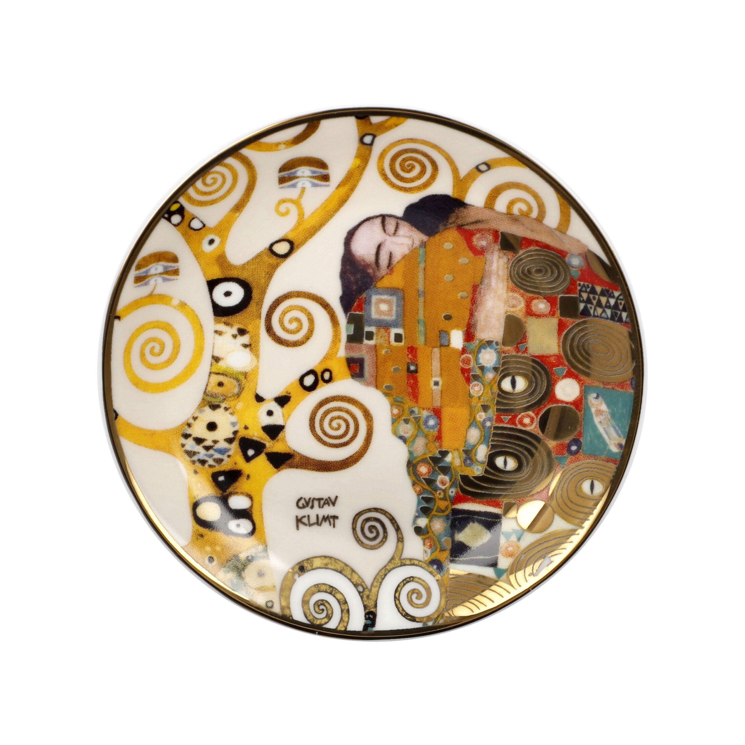 DEKOTELLER Gustav Klimt - Die Erfüllung, Dekoteller, Teller, Artis Orbis, Fine Bone China, Bunt, 10 cm - Multicolor, Keramik (1cm) - Goebel