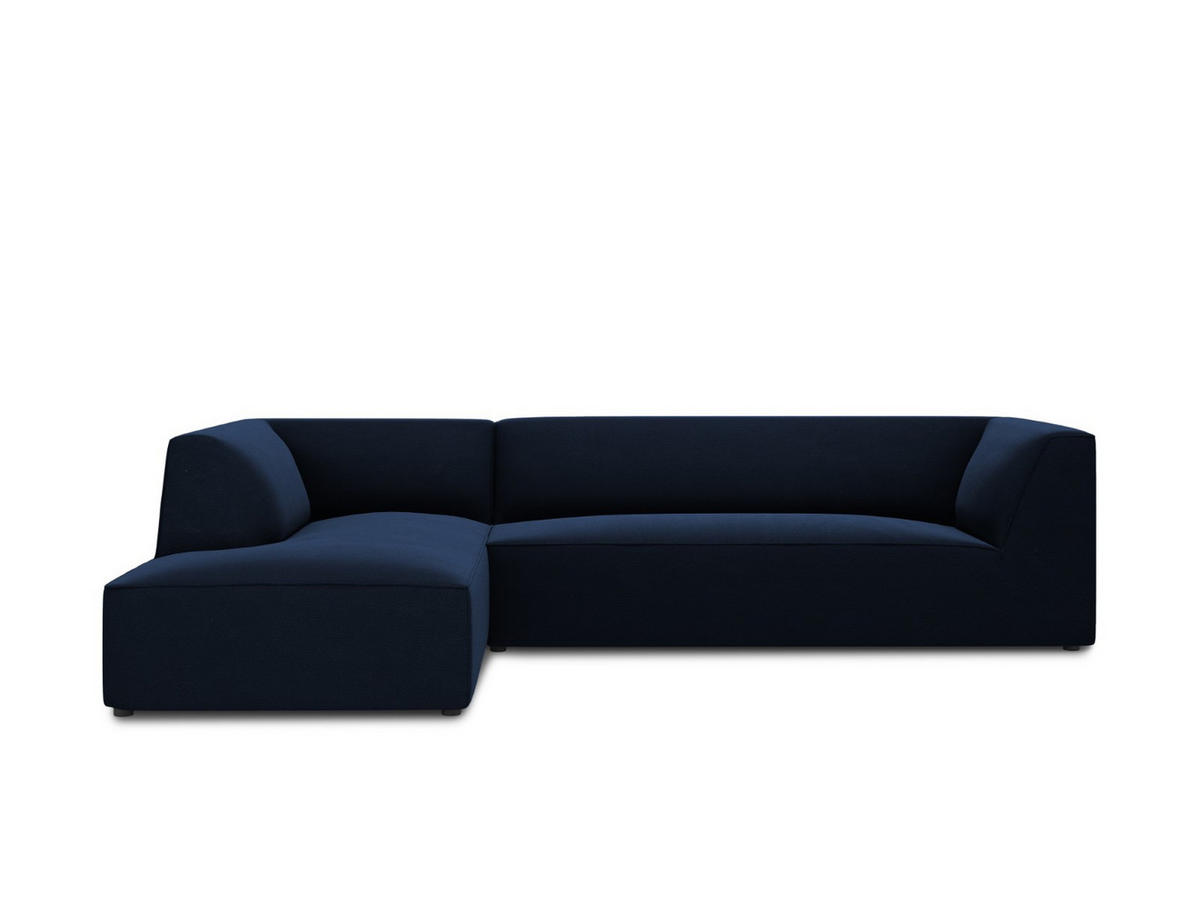 ECKSOFA links Ruby aus Samt königsblau 4 Sitzplätze - Blau, Textil (180/273cm) - Micadoni