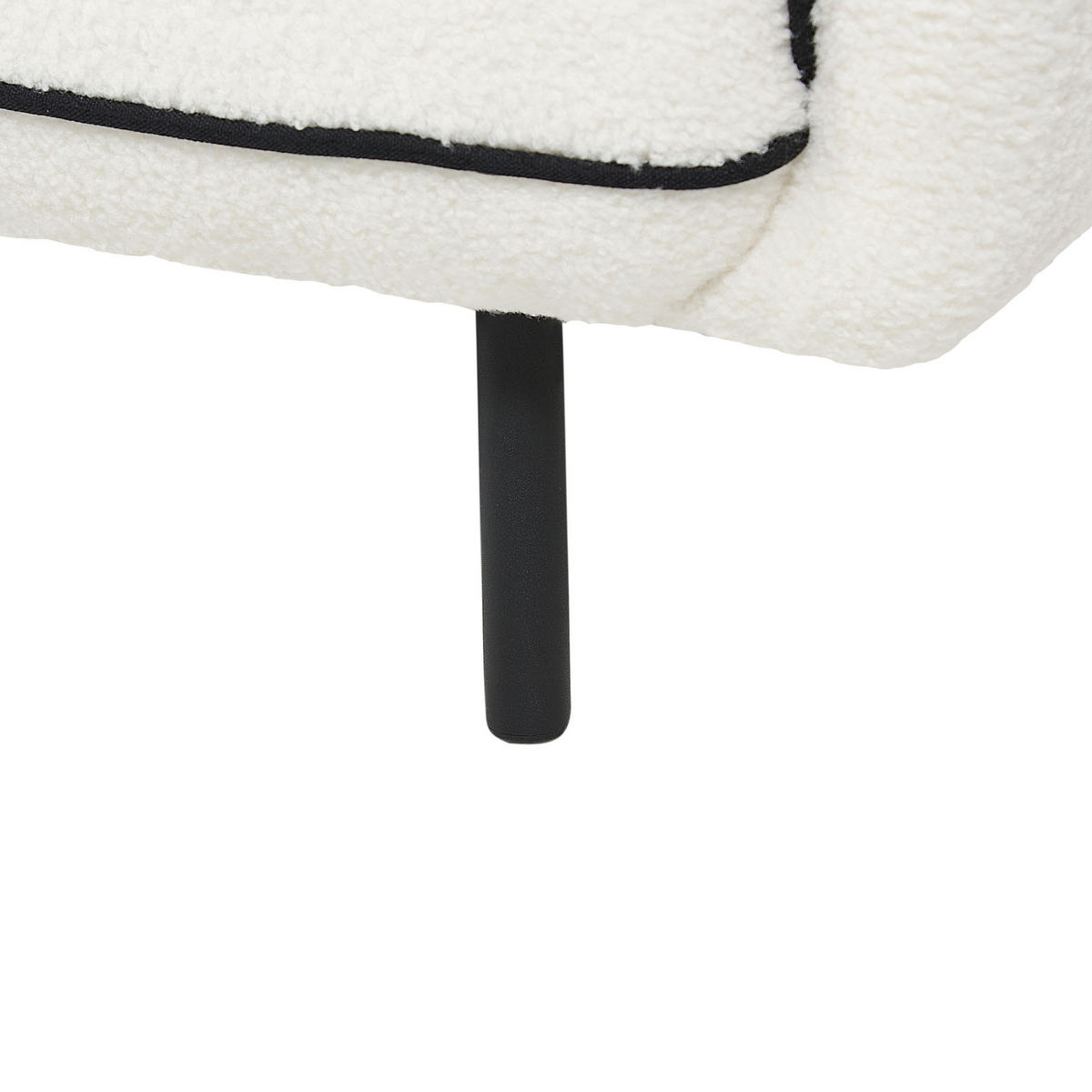 3-SITZER-SOFA Bouclé weiß/schwarz Tonsberg - Schwarz/Weiß, Textil (198/78/85cm) - Beliani