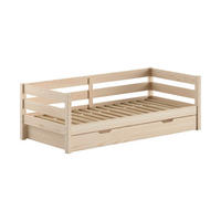 KOJENBETT Kelda 90x200 mit Umrandung Kiefer Massivholz Milky Pine - Weiß, Holz (90/200cm) - 58aufmkessel