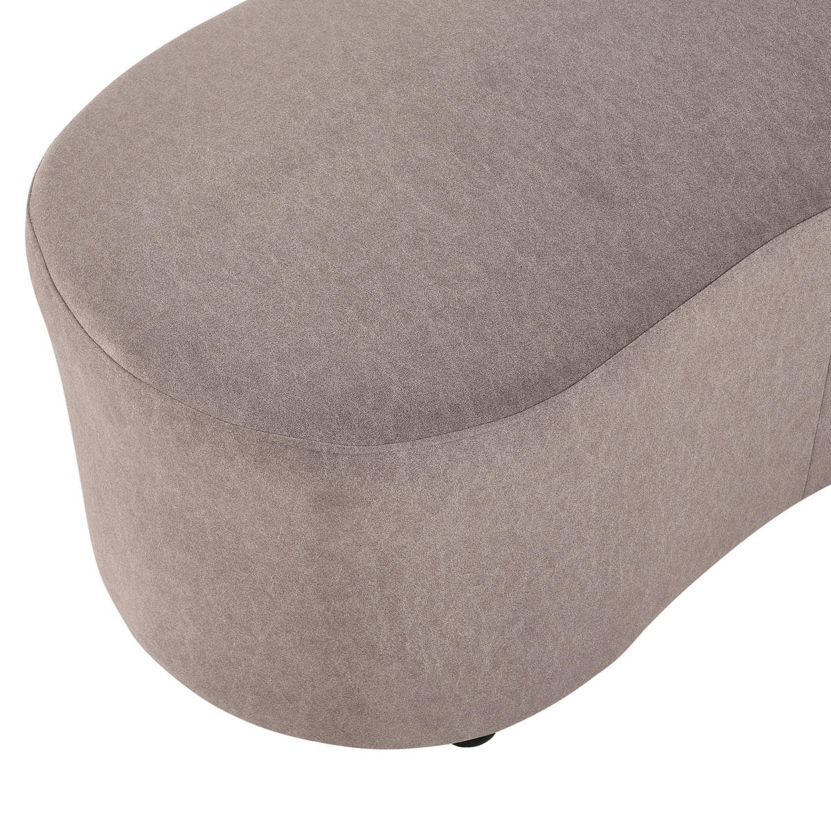 OTTOMANE Stoff Taupe Amal - Taupe, Textil (120/41/54cm) - Beliani